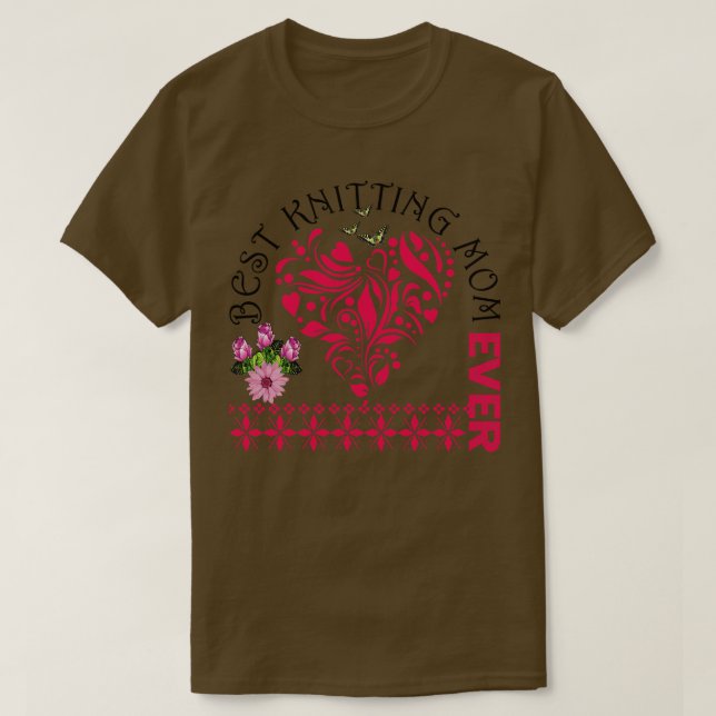 Best Knitting Mum 2  T-Shirt (Design Front)