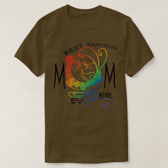 Best knitting mum ever cat 2 T-Shirt (Design Front)