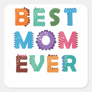 Best knitting mum ever i love mum mum birthday gif square sticker