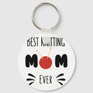 Best Knitting Mum Ever Key Ring