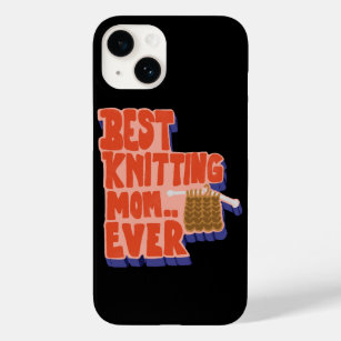 Best Knitting Mum Ever Retro Vintage Typography Case-Mate iPhone 14 Case