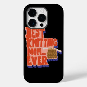Best Knitting Mum Ever Retro Vintage Typography Case-Mate iPhone 14 Pro Case