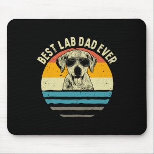 Best Lab Dad Ever Labrador Dad Vintage Gift Mouse Pad