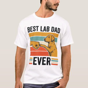 Best Lab Dad Ever Labrador Vintage T-Shirt Design_
