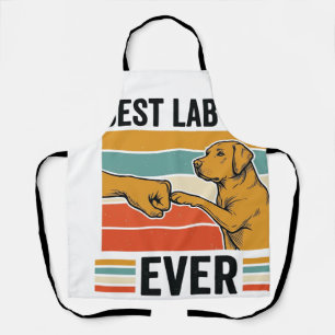 Best Lab Dad Ever Labrador Vintage T-Shirt Design_ Apron