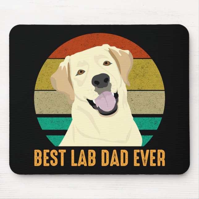 Best Lab Dad Ever Mouse Pad (Front)