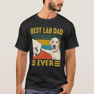 Best Lab Dad Ever Retro Vintage T-Shirt