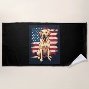 Best Labrador For Men Women Yellow Lab Dog Retriev Beach Towel
