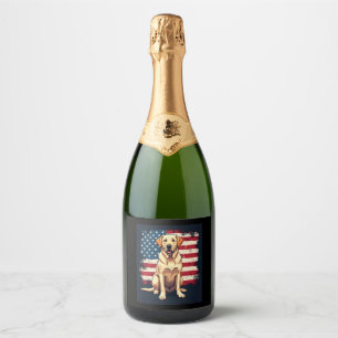 Best Labrador For Men Women Yellow Lab Dog Retriev Sparkling Wine Label