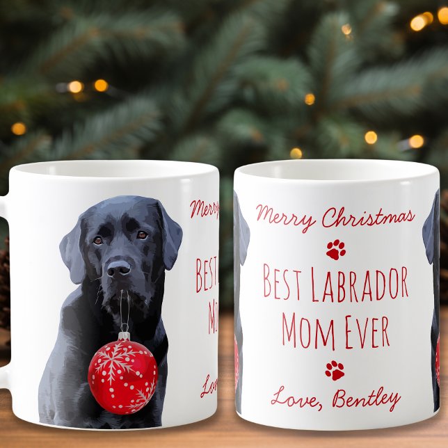 Best Labrador Mum Ever Christmas Cute Black Lab Coffee Mug (Creator Uploaded)