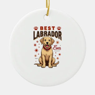 Best Labrador Parent Ever Vintage Labrador Retriev Ceramic Ornament