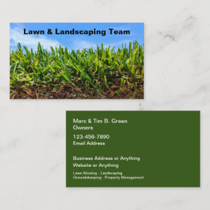 Best Lawn And Groundskeeping Business Cards