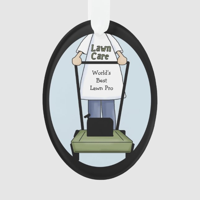Best Lawn Care Pro Acrylic Ornament (Front)