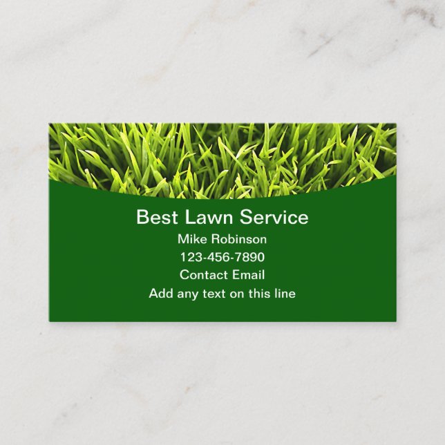 Best Lawn Care Service Business Cards (Front)