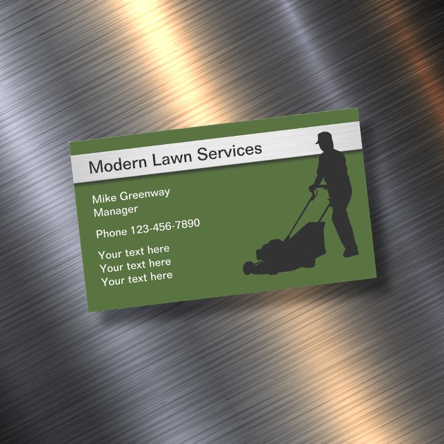 Best Lawn Mowing Service Magnetic Business Card (Creator Uploaded)