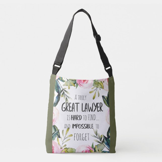 Best lawyer Gift Great Giftidea for Lawyers Quote Crossbody Bag (Front)