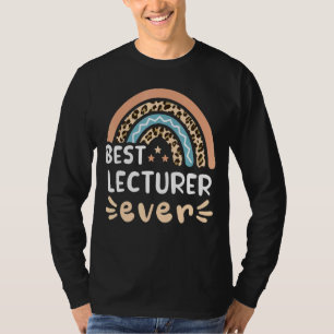 Best Lecturer Ever Leopard Rainbow Mum T-Shirt