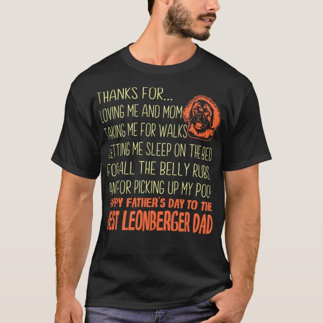 Best Leonberger Father's Day Gift T-Shirt (Front)