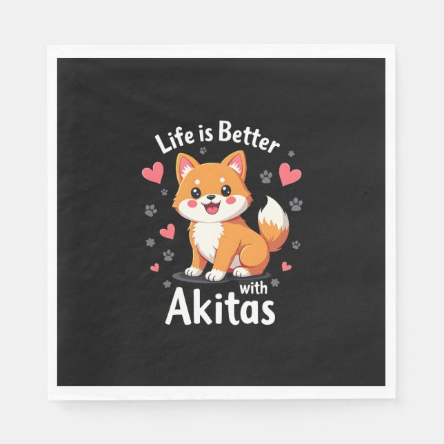 Best life with Akita Tank Top Napkin (Front)