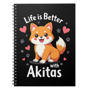 Best life with Akita Tank Top Notebook