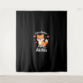 Best life with Akita Tank Top Tapestry