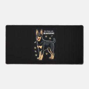 Best life with Beauce Sheepdog Tank Top Desk Mat