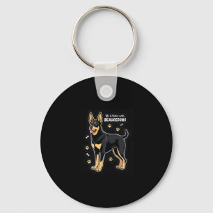 Best life with Beauce Sheepdog Tank Top Key Ring