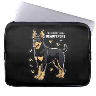Best life with Beauce Sheepdog Tank Top Laptop Sleeve