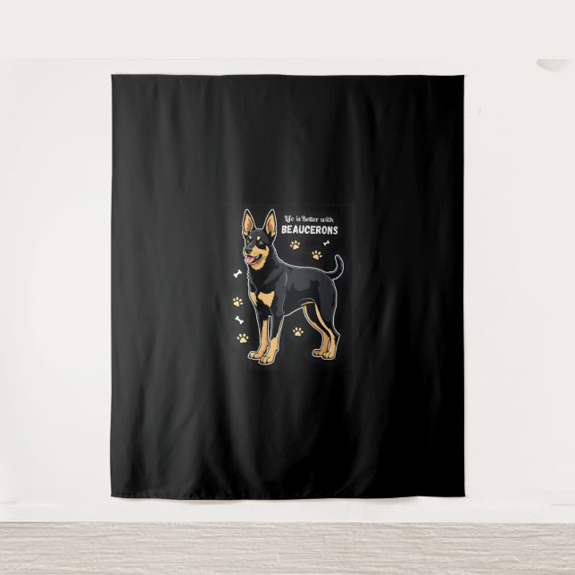 Best life with Beauce Sheepdog Tank Top Tapestry (Front)