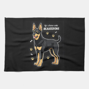 Best life with Beauce Sheepdog Tank Top Tea Towel