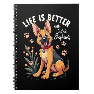 Best life with Dutch Shepherd Tank Top Notebook