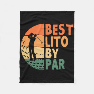 Best Lito By Par Golfing Funny Golf Golfer Fleece Blanket