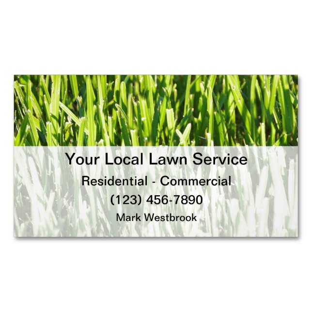 Best Local Lawn Service Business Cards (Front)