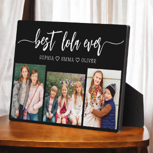 Best Lola Ever - Grandchildren Photo Collage Plaque