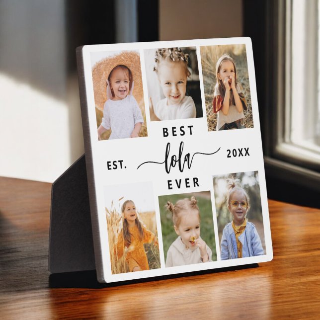 Best Lola Ever - Grandchildren Photo Collage Plaque (Creator Uploaded)