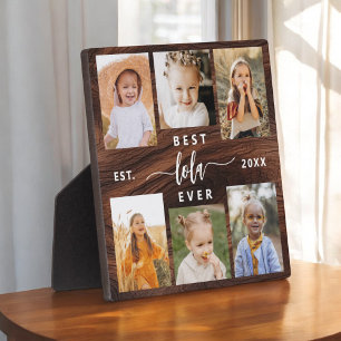 Best Lola Ever Wood Grandchildren Photo Collage Plaque