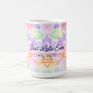 Best Lola Mother's Day Watercolor Floral Coffee Mug