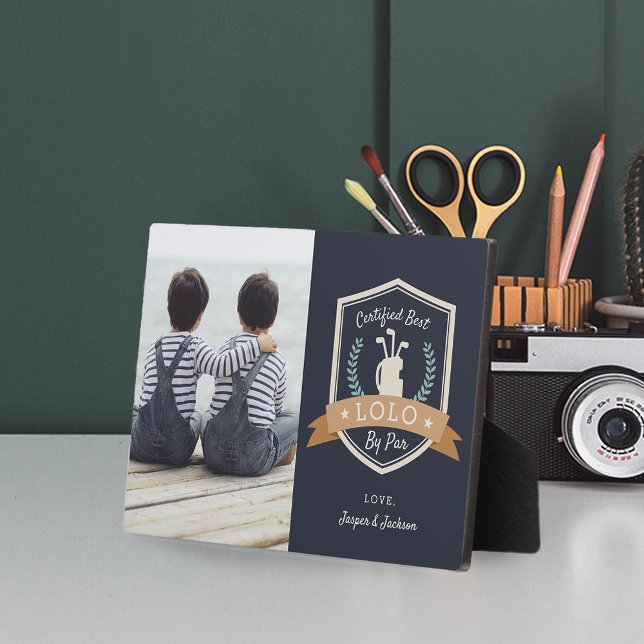 Best Lolo By Par | Golf Grandpa Photo Plaque (Creator Uploaded)