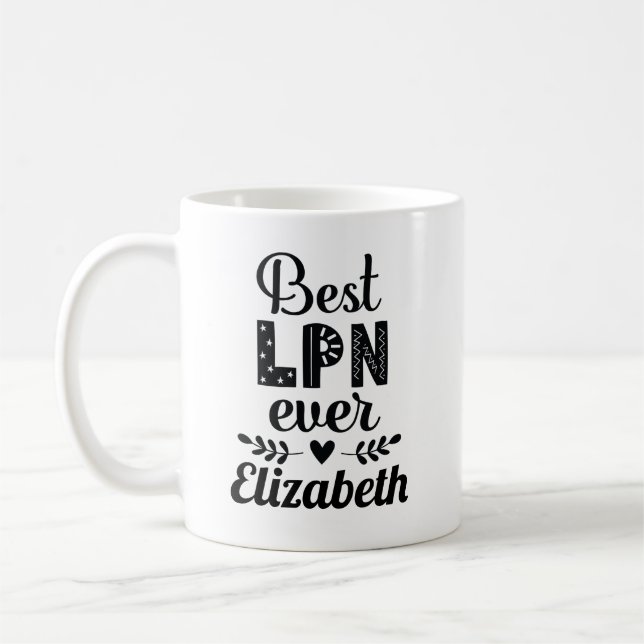 Best LPN Ever Nurse Gift Coffee Mug (Left)