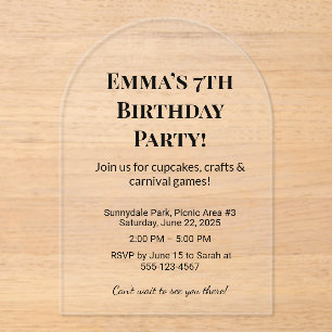 Best Luxury Clear Acrylic Birthday Party  Acrylic Invitations