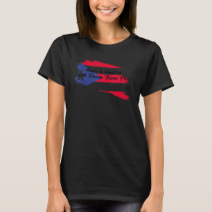 Best Made In America Puerto Rican Parts Black Text T-Shirt