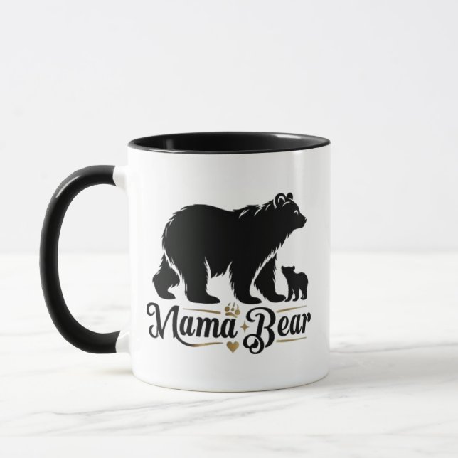 Best mama bear gift for mothers mug (Left)