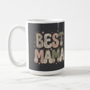 Best Mama Bookish Floral Literary Design Coffee Mug