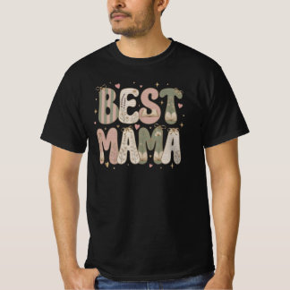 Best Mama Bookish Floral Literary Design T-Shirt