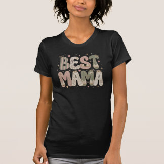 Best Mama Bookish Floral Literary Design T-Shirt