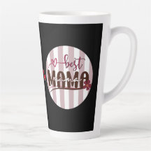 Best Mama Customisable Stripe Circle Photo