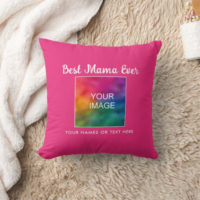 Best Mama Ever Custom Typography Family Template Cushion (Blanket)