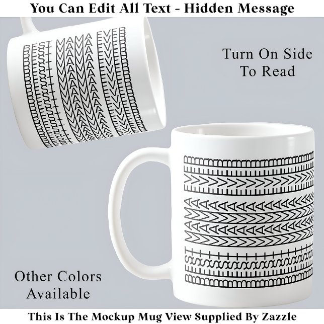 Best Mama Ever Hidden Message 141BW Novelty Coffee Mug (Creator Uploaded)