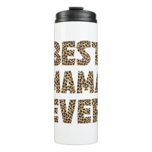 Best Mama Ever Leopard Plaid Mother's Day Mama Bir Thermal Tumbler