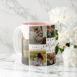 Best Mama Ever Script Mother's Day 8 Photo Collage Two-Tone Coffee Mug<br><div class="desc">Send a beautiful personalised mother's day gift to your mama that she'll cherish. Special personalised mother's day family photo collage to display your special family photos and memories. Our design features a simple 8 photo collage grid design with "Best Mama Ever" designed in a beautiful handwritten black script style &...</div>
